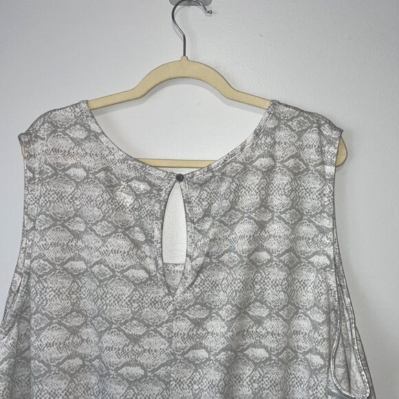 NWT Muk Luks Womens Sleeveless Jumpsuit 4X Gray White - Picture 7 of 7